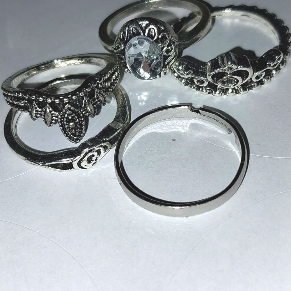 5pc stackable vintage ring set - Picture 9 of 11